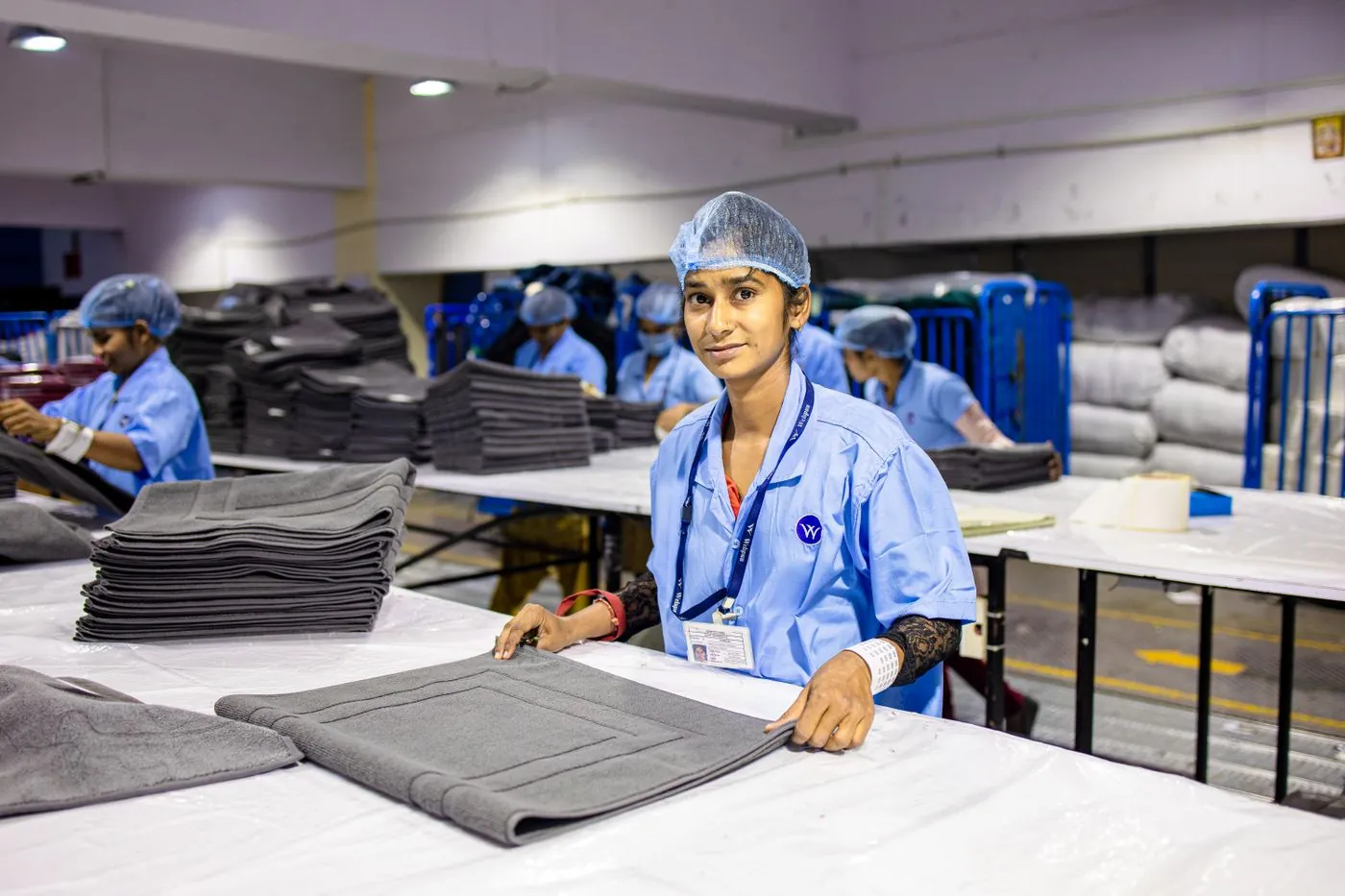 Garment factory production team